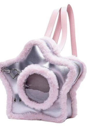 Casual Day Outfits, Easy Trendy Outfits Furry Star-Shaped Backpack