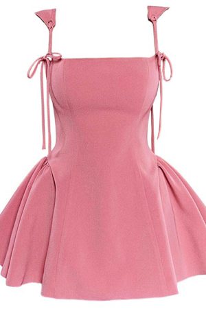 Casual Day Outfits, Easy Trendy Outfits Gardens in Bloom Bow-Tie Mini Dress