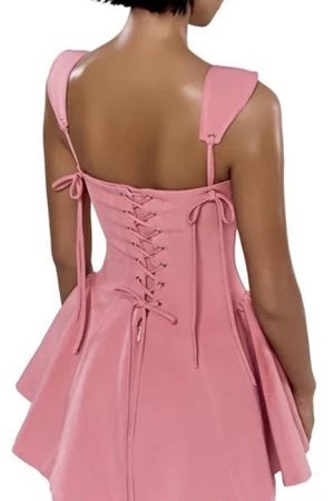 Casual Day Outfits, Easy Trendy Outfits Gardens in Bloom Bow-Tie Mini Dress