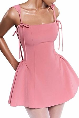 Casual Day Outfits, Easy Trendy Outfits Gardens in Bloom Bow-Tie Mini Dress