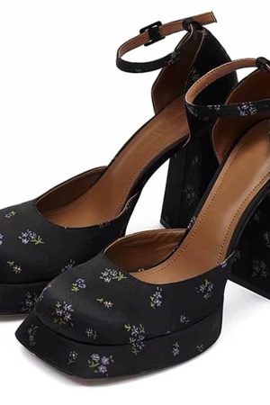 Casual Day Outfits, Easy Trendy Outfits Gardens in Bloom Mary Jane Platform Heels
