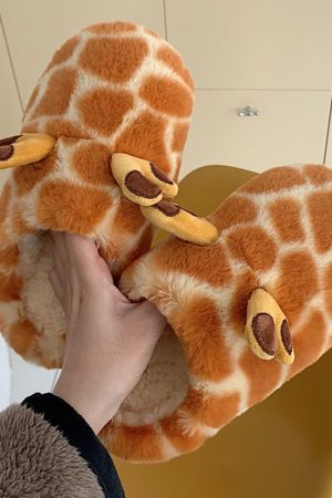 Casual Day Outfits, Easy Trendy Outfits Giraffe Plush Slippers
