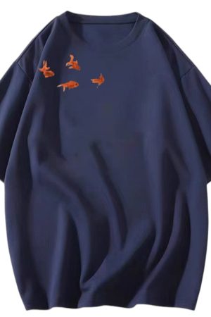 Casual Day Outfits, Easy Trendy Outfits Goldfish Aesthetic Graphic Tee