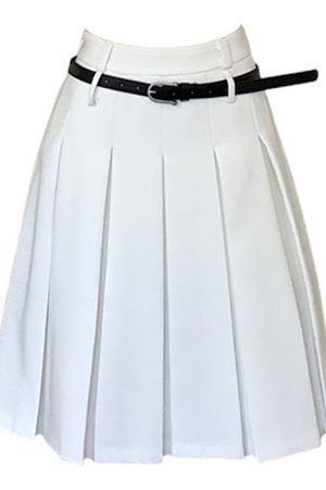 Casual Day Outfits, Easy Trendy Outfits Good Manners Midi Pleated Skirt