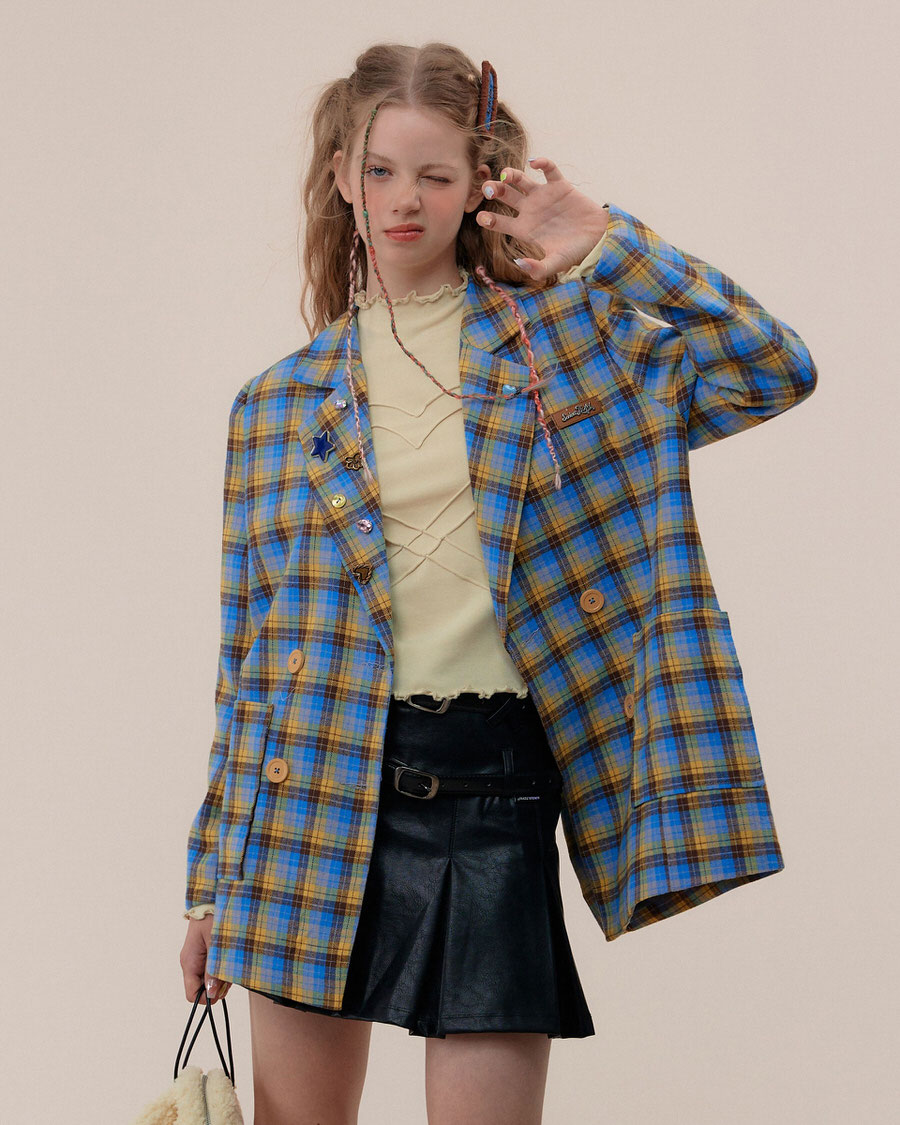 Casual Day Outfits, Easy Trendy Outfits Good Manners Oversized Plaid Blazer Casual Day Outfits, Easy Trendy Outfits Good Manners Oversized Plaid Blazer