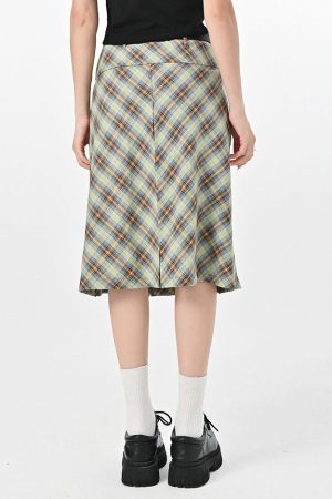 Casual Day Outfits, Easy Trendy Outfits Good Manners Plaid Kilt Skirt