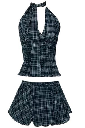 Casual Day Outfits, Easy Trendy Outfits Gossip Goes Around Halter Top & Bubble Skirt