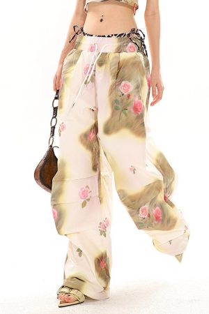 Casual Day Outfits, Easy Trendy Outfits Gossip Team Floral Cargo Pants