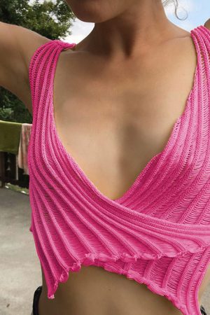 Casual Day Outfits, Easy Trendy Outfits Gradient Crochet Top