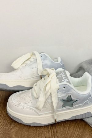 Casual Day Outfits, Easy Trendy Outfits Gradient Star Aesthetic Sneakers