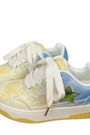 Casual Day Outfits, Easy Trendy Outfits Gradient Star Aesthetic Sneakers