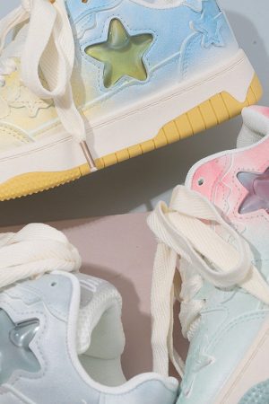 Casual Day Outfits, Easy Trendy Outfits Gradient Star Aesthetic Sneakers