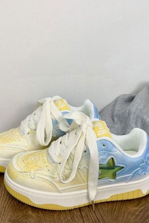 Casual Day Outfits, Easy Trendy Outfits Gradient Star Aesthetic Sneakers