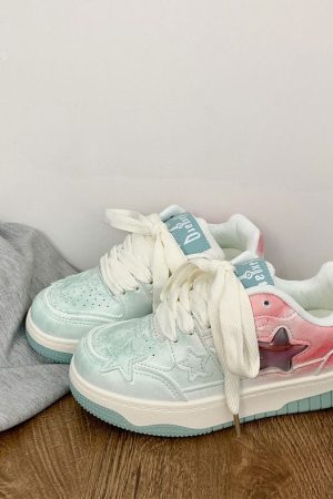 Casual Day Outfits, Easy Trendy Outfits Gradient Star Aesthetic Sneakers