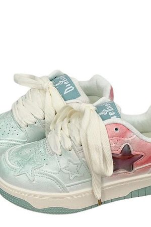 Casual Day Outfits, Easy Trendy Outfits Gradient Star Aesthetic Sneakers