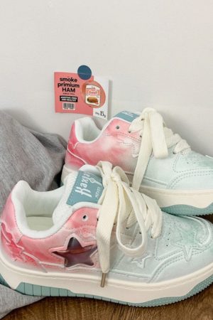 Casual Day Outfits, Easy Trendy Outfits Gradient Star Aesthetic Sneakers