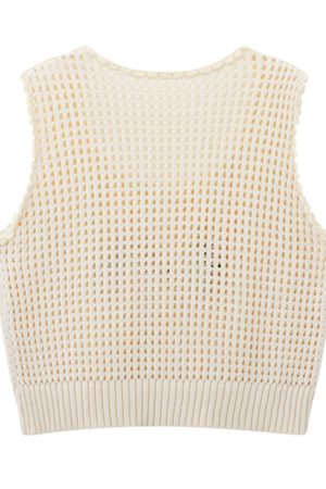 Casual Day Outfits, Easy Trendy Outfits Grandmacore Cropped Knit Vest