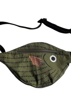 Casual Day Outfits, Easy Trendy Outfits Green Fish Waist Bag