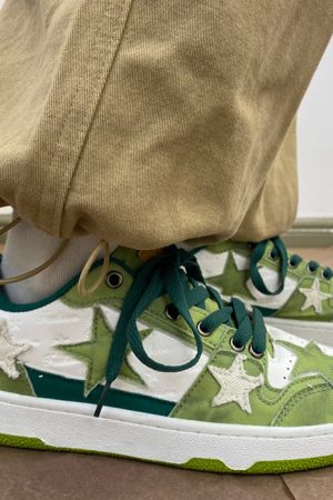 Casual Day Outfits, Easy Trendy Outfits Green Star Sneakers