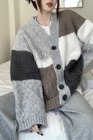 Casual Day Outfits, Easy Trendy Outfits Grey Fringe Grandma Cardigan