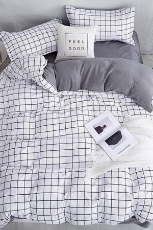 Casual Day Outfits, Easy Trendy Outfits Grid Bedding Set