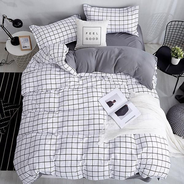 Casual Day Outfits, Easy Trendy Outfits Grid Bedding Set Casual Day Outfits, Easy Trendy Outfits Grid Bedding Set