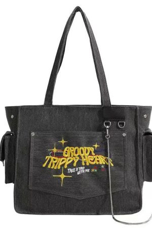 Casual Day Outfits, Easy Trendy Outfits Groovy Trippy Heart Tote Bag