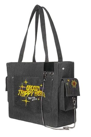 Casual Day Outfits, Easy Trendy Outfits Groovy Trippy Heart Tote Bag
