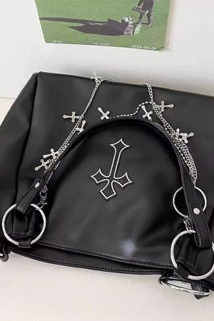 Casual Day Outfits, Easy Trendy Outfits Grunge Aesthetic Cross Tote Bag