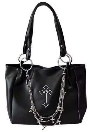 Casual Day Outfits, Easy Trendy Outfits Grunge Aesthetic Cross Tote Bag