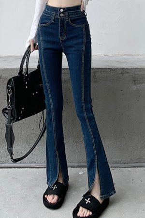 Casual Day Outfits, Easy Trendy Outfits Grunge Aesthetic Flare Jeans
