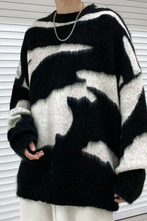 Casual Day Outfits, Easy Trendy Outfits Grunge Aesthetic Fuzzy Sweater