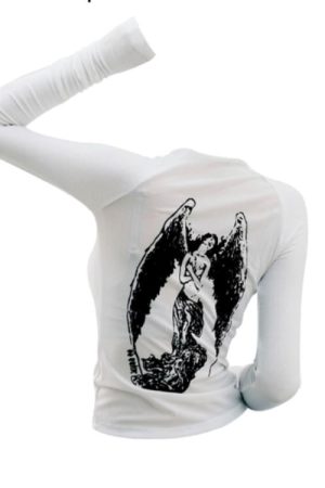 Casual Day Outfits, Easy Trendy Outfits Grunge Angel Back Top