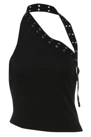 Casual Day Outfits, Easy Trendy Outfits Grunge Asymmetric Top & Mini Shorts Co-Ord