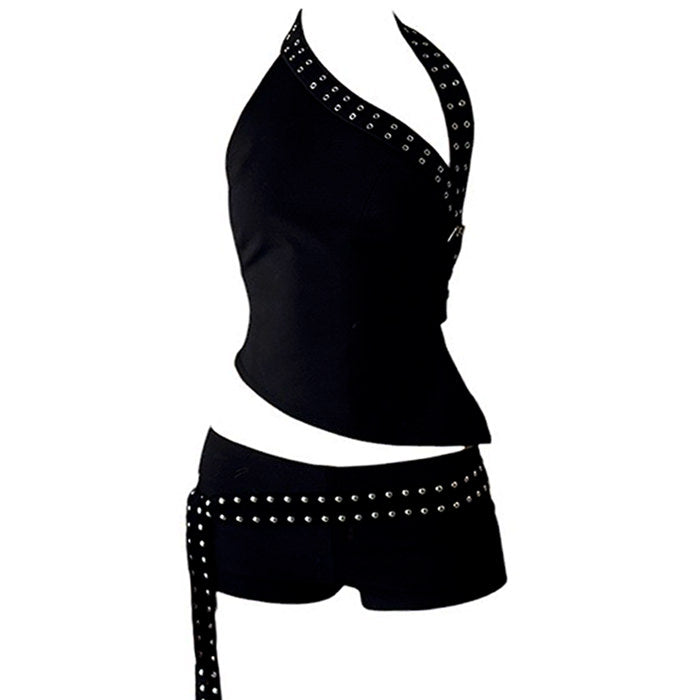 Casual Day Outfits, Easy Trendy Outfits Grunge Asymmetric Top & Mini Shorts Co-Ord Casual Day Outfits, Easy Trendy Outfits Grunge Asymmetric Top & Mini Shorts Co-Ord