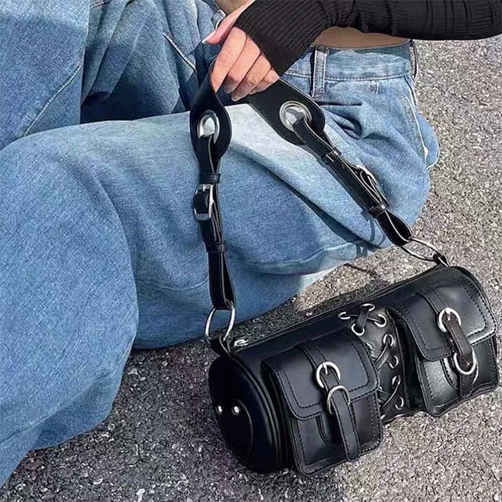 Casual Day Outfits, Easy Trendy Outfits Grunge Lace Up Underarm Bag Casual Day Outfits, Easy Trendy Outfits Grunge Lace Up Underarm Bag