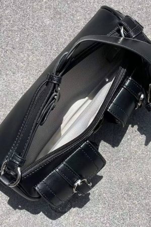 Casual Day Outfits, Easy Trendy Outfits Grunge Lace Up Underarm Bag