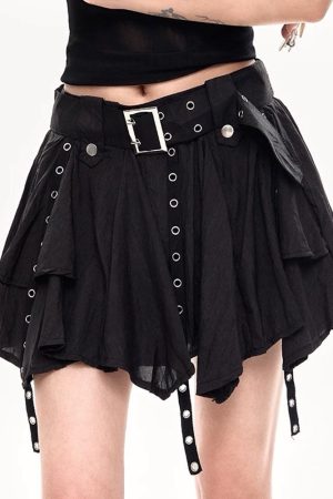 Casual Day Outfits, Easy Trendy Outfits Grunge Sleaze Layered Mini Skirt