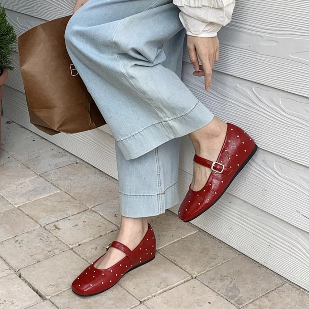 Casual Day Outfits, Easy Trendy Outfits Grunge Sleaze Studded Mary Jane Flats Casual Day Outfits, Easy Trendy Outfits Grunge Sleaze Studded Mary Jane Flats