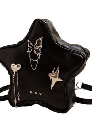 Casual Day Outfits, Easy Trendy Outfits Grunge Star-Shaped Mini Backpack