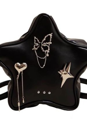 Casual Day Outfits, Easy Trendy Outfits Grunge Star-Shaped Mini Backpack