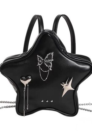 Casual Day Outfits, Easy Trendy Outfits Grunge Star-Shaped Mini Backpack