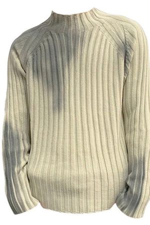 Casual Day Outfits, Easy Trendy Outfits Grunge Washed Knit Sweater