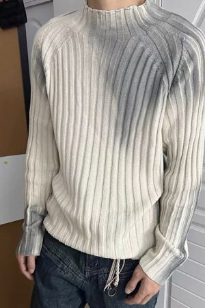 Casual Day Outfits, Easy Trendy Outfits Grunge Washed Knit Sweater