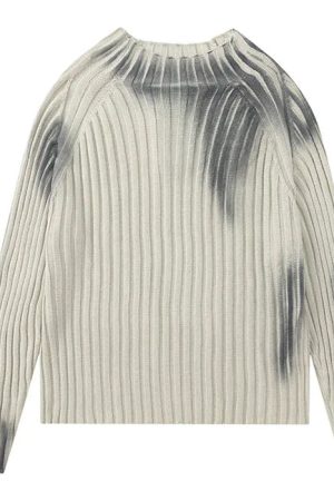 Casual Day Outfits, Easy Trendy Outfits Grunge Washed Knit Sweater