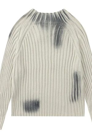 Casual Day Outfits, Easy Trendy Outfits Grunge Washed Knit Sweater