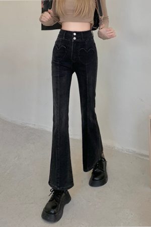 Casual Day Outfits, Easy Trendy Outfits Heart Crush Flare Cropped Jeans