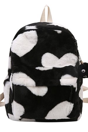 Casual Day Outfits, Easy Trendy Outfits Heart Crush Fuzzy Backpack
