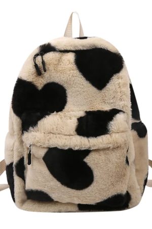 Casual Day Outfits, Easy Trendy Outfits Heart Crush Fuzzy Backpack