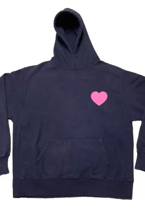 Casual Day Outfits, Easy Trendy Outfits Heart Print Hoodie